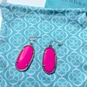 Kendra Scott Elle Gold Drop Earrings In Magenta